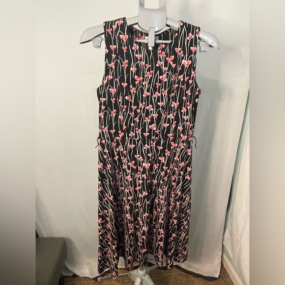 Charter Club Floral Black‎ and Pink Sleeveless Dress medium - Picture 1 of 7